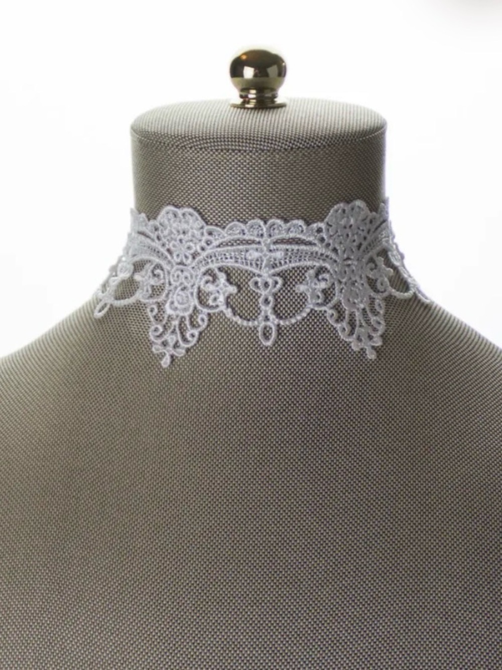 Bridal White Lace Choker Necklace